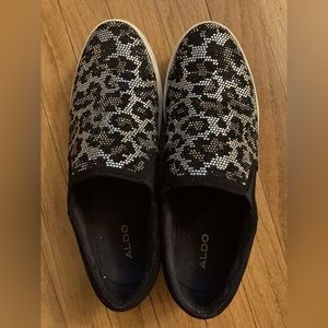 Aldo leopard studded print and suede shoes, 9